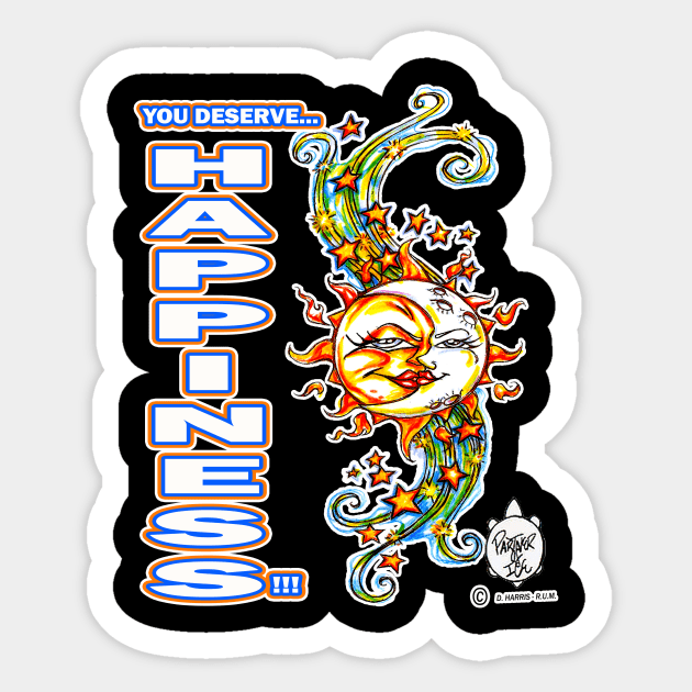 YOU DESERVE HAPPINESS (SUN AND MOON) Sticker by DHARRIS68